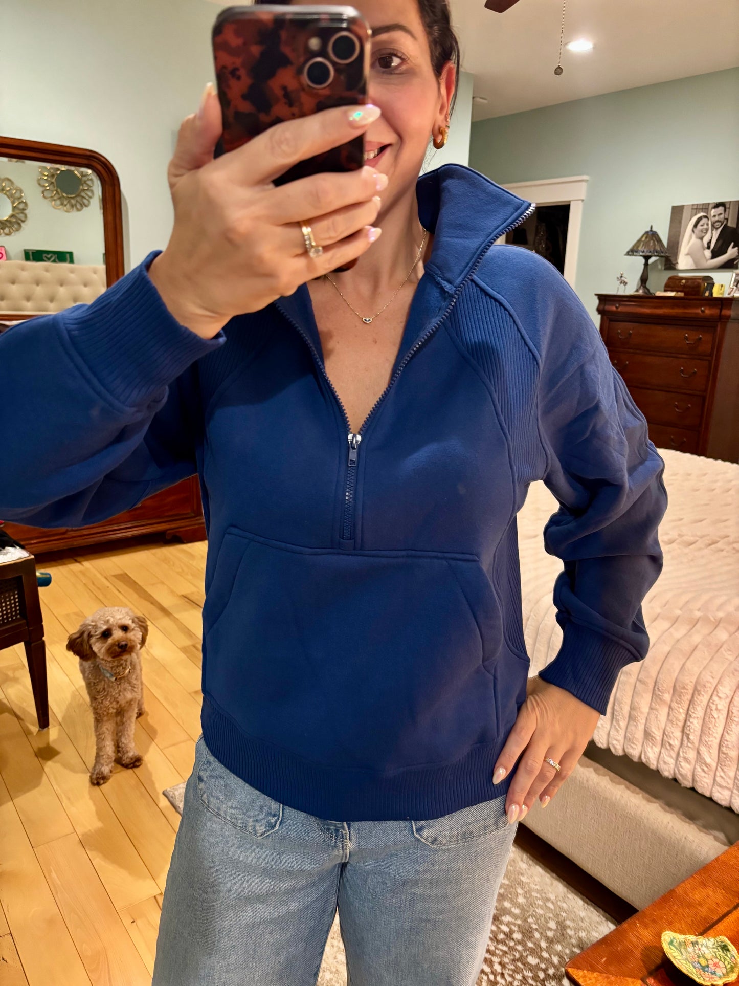 Light Navy Zip Up