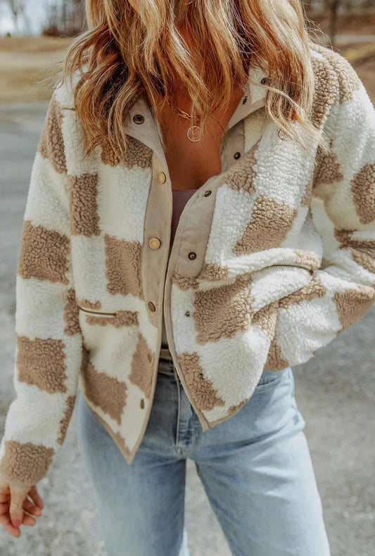 Checkered Sherpa Jacket