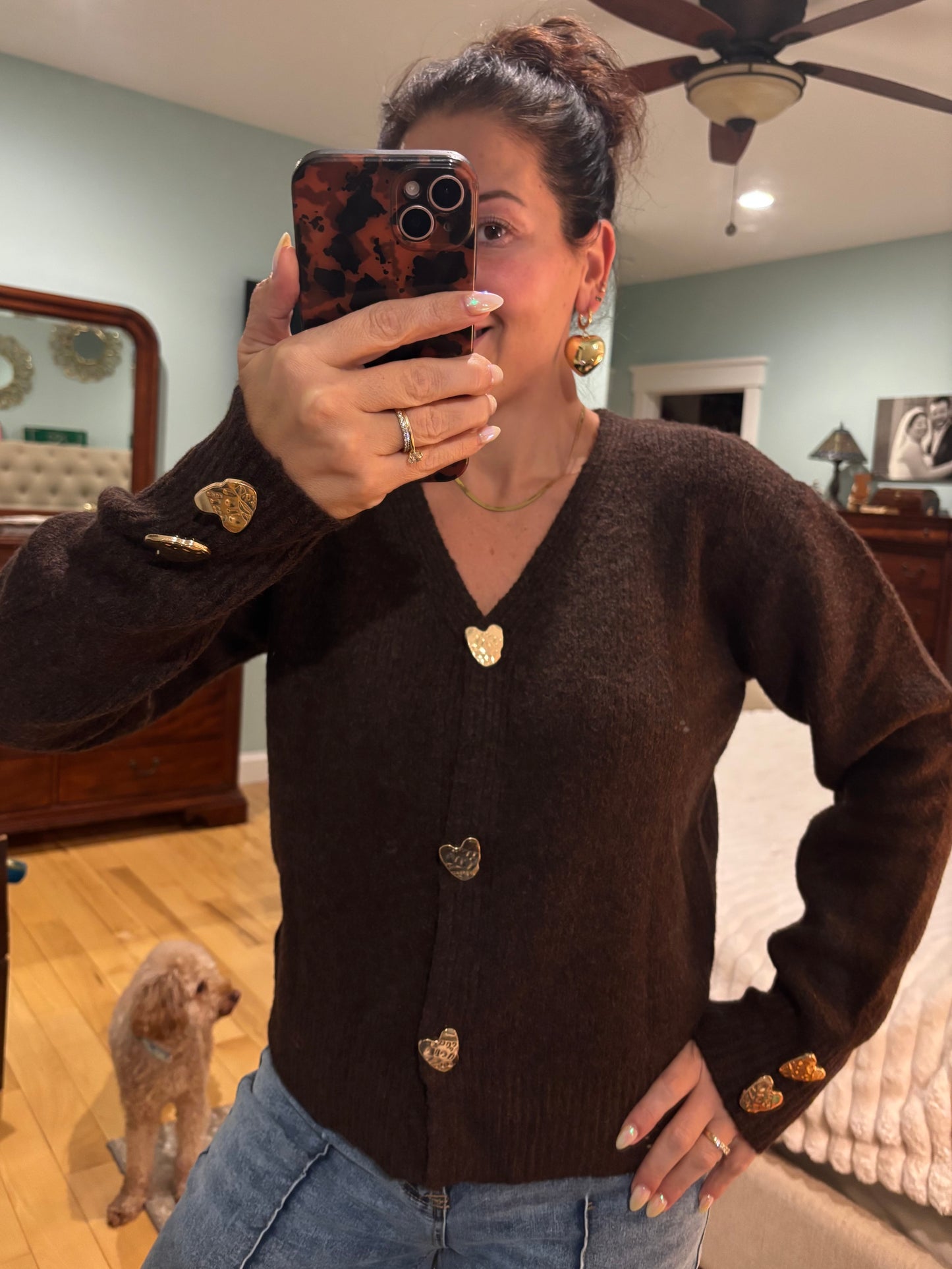 Chocolate Heart Cardigan