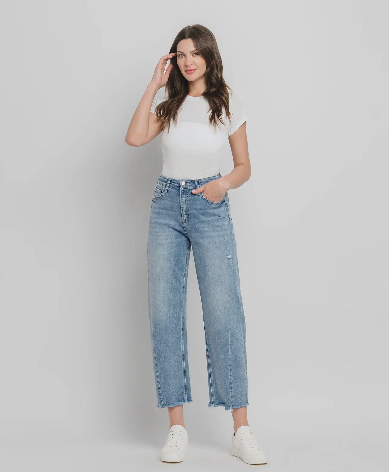 Flying Monkey Super High Rise Barrel Leg Jeans