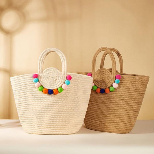 Pom Pom Beach Tote