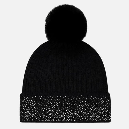 Holiday Glitz Pom Pom Hat